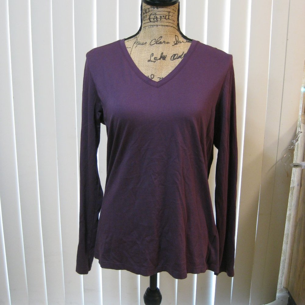 NWOT Lands End purple tee t shirt top S small